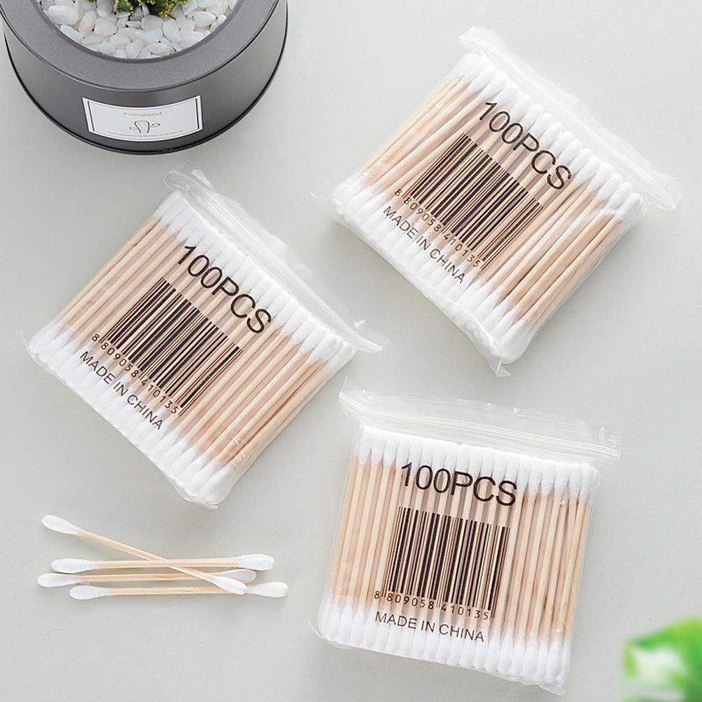 RIKWOG cotons-tiges coton non-blanchi naturel doux pour la peau sensible.