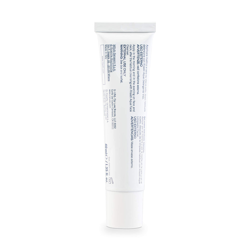 Texture gel-crème légère de Rilastil Aqua Intense pour hydratation durable.