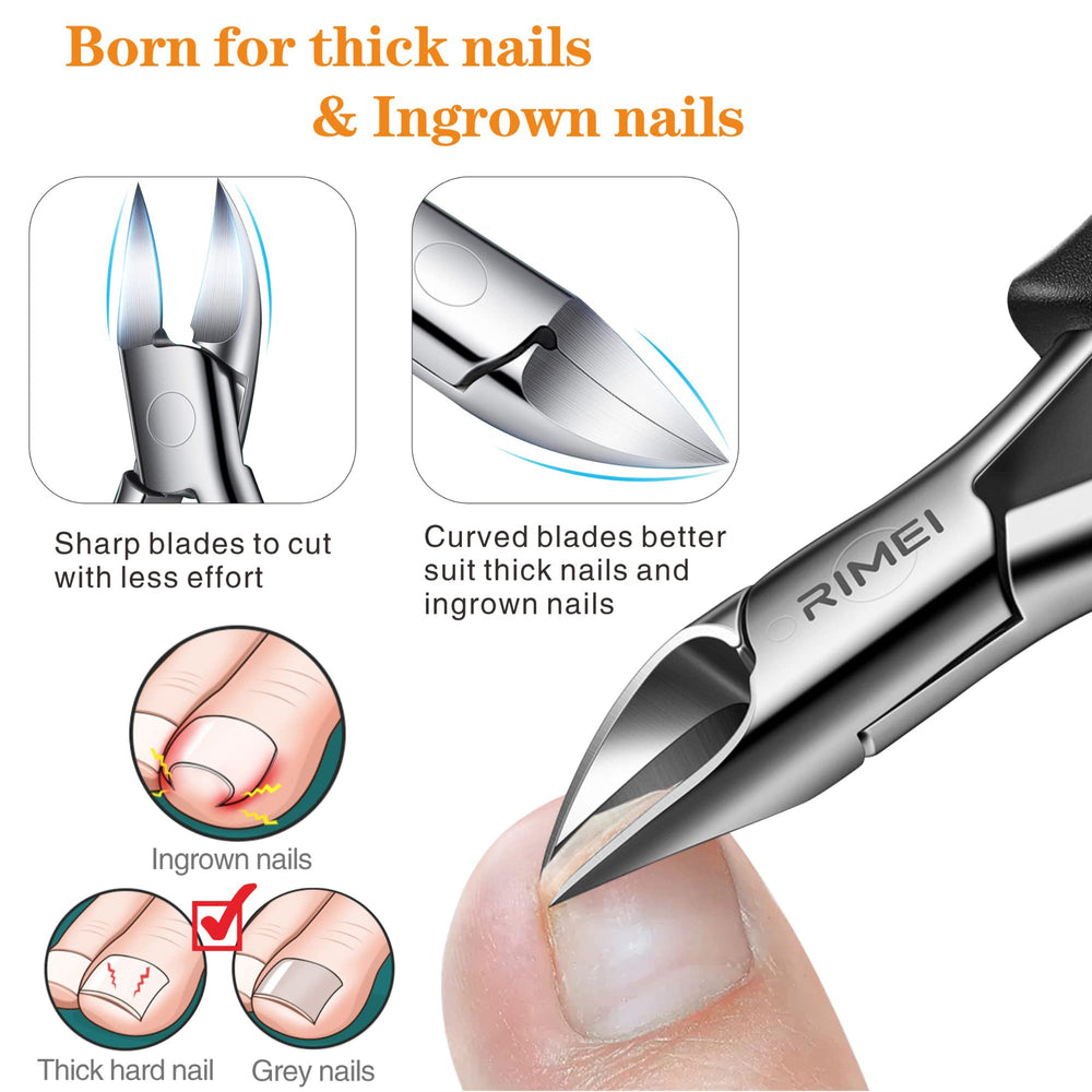 RIMEI Coupe-ongles épais et incarnés pour une coupe nette.