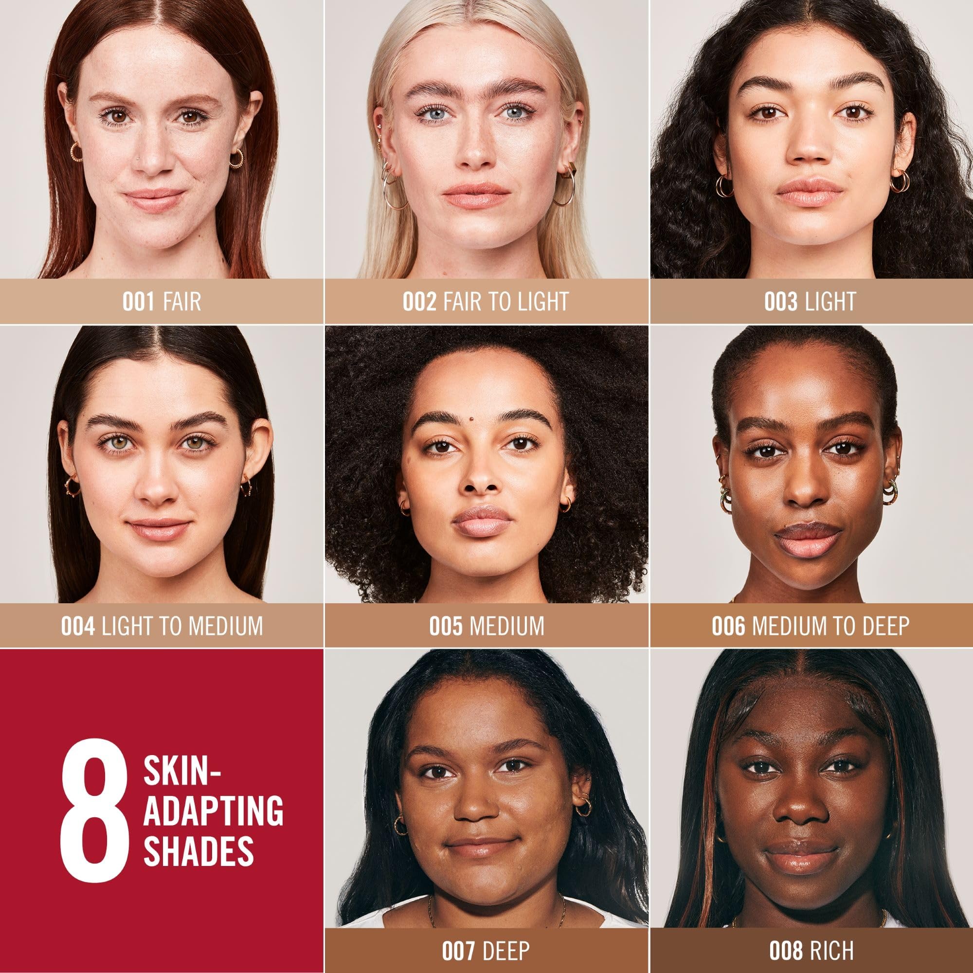 Rimmel Multi-Tasker 8-teintes-adaptees-peau: teinte adaptée pour un rendu naturel.