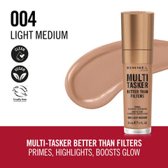 Rimmel Multi-Tasker boosteur-d-eclat: effet lumineux durable sur la peau.