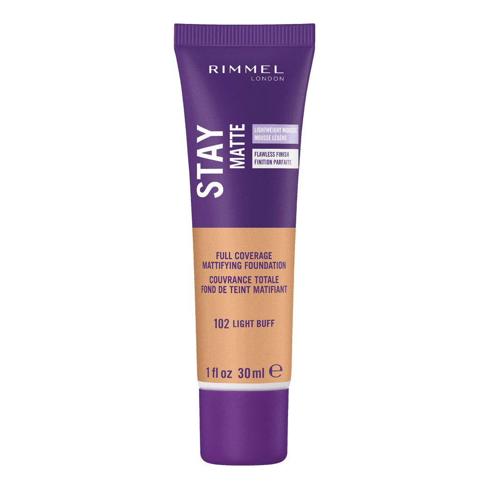 Rimmel Stay Matte Liquid Mousse, vue bouteille, contrôle durable de la brillance.