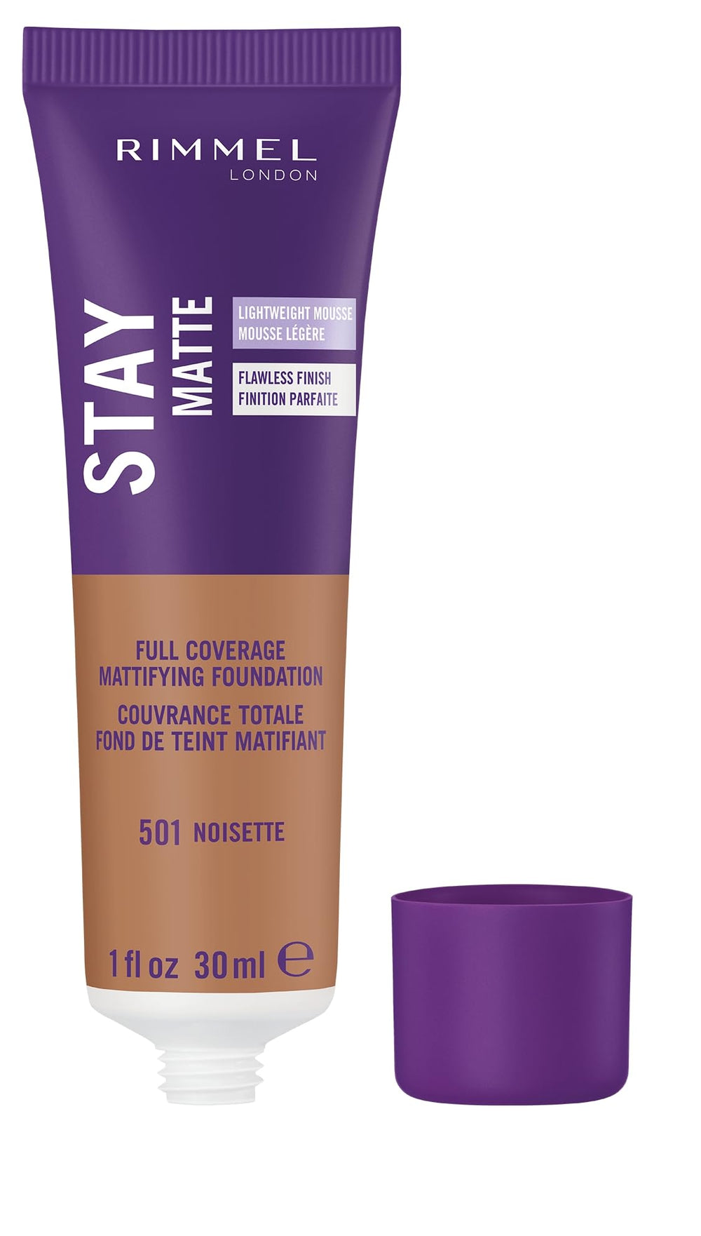 Rimmel Stay Matte Mousse – finition mate sur le visage et controle brillance.