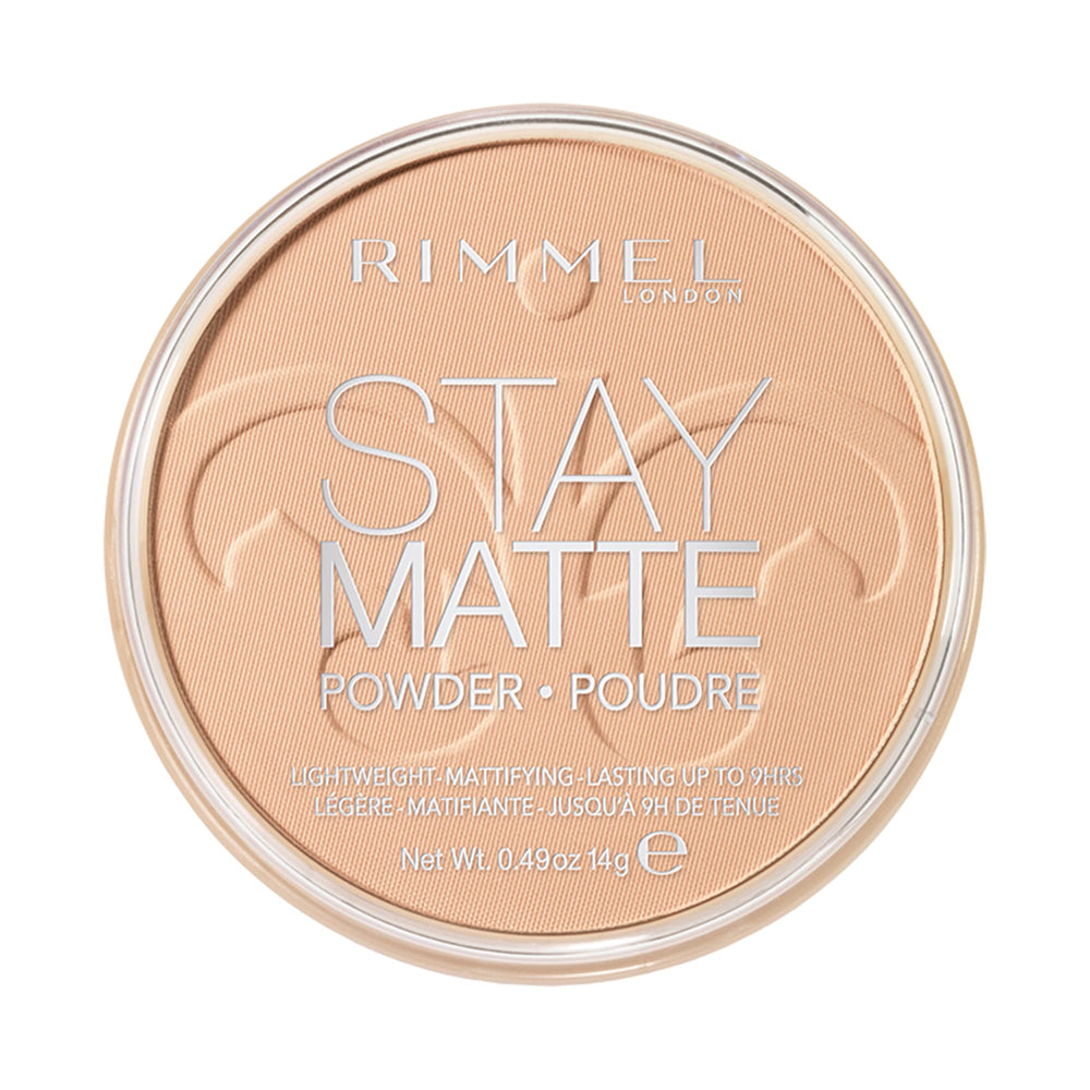 Rimmel Stay Matte poudre pressée Sandstorm, texture soyeuse pour application facile