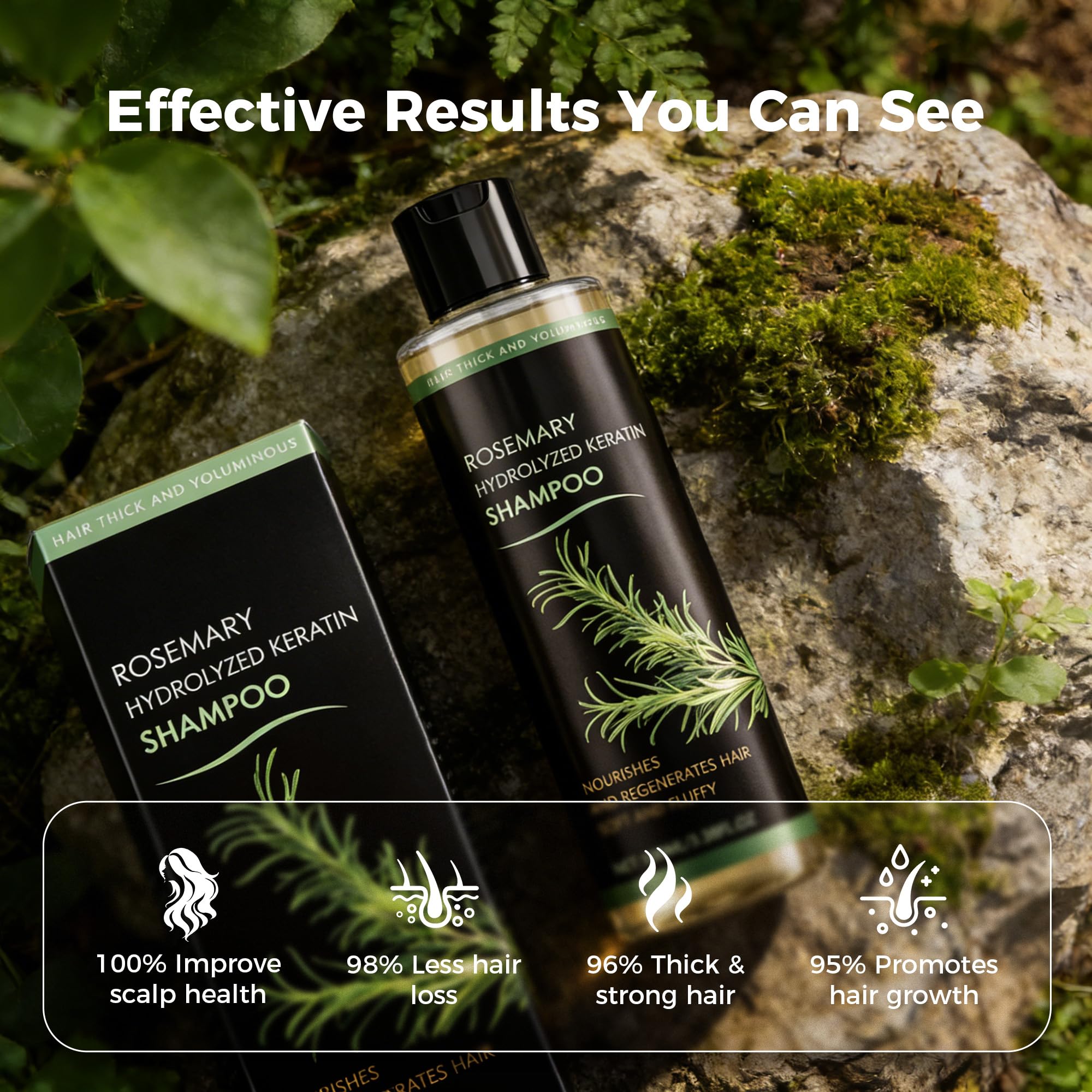 Extrait romarin concentré Rinlus, hydratation intense du cuir chevelu.