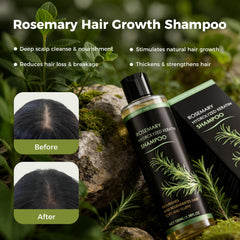 Rinlus shampoo romarin, mousse légère nettoyante en douceur.