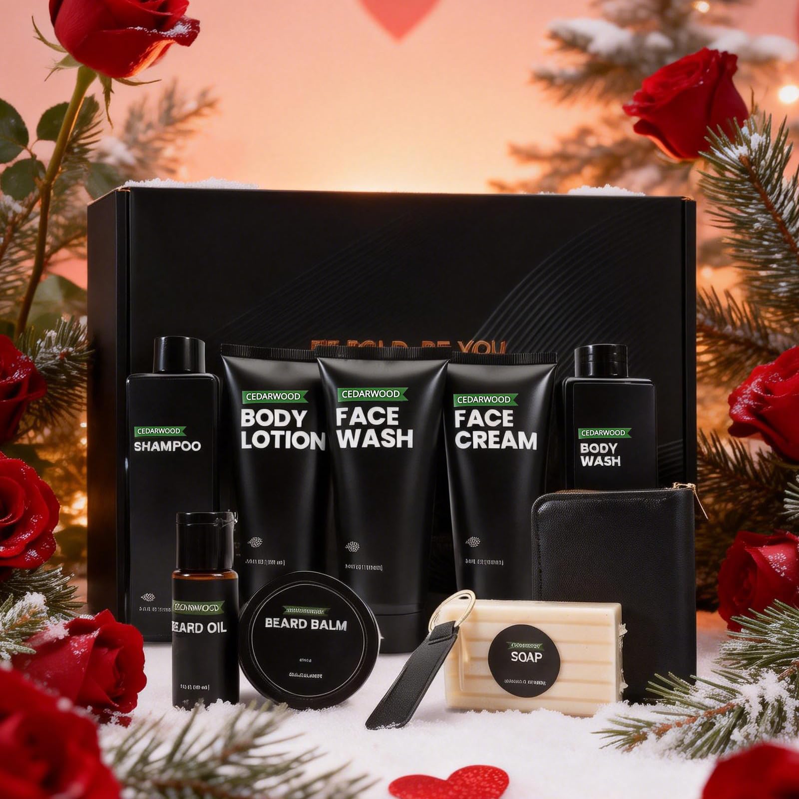 Gift box featuring Be Bold, Be You with premium grooming contents.