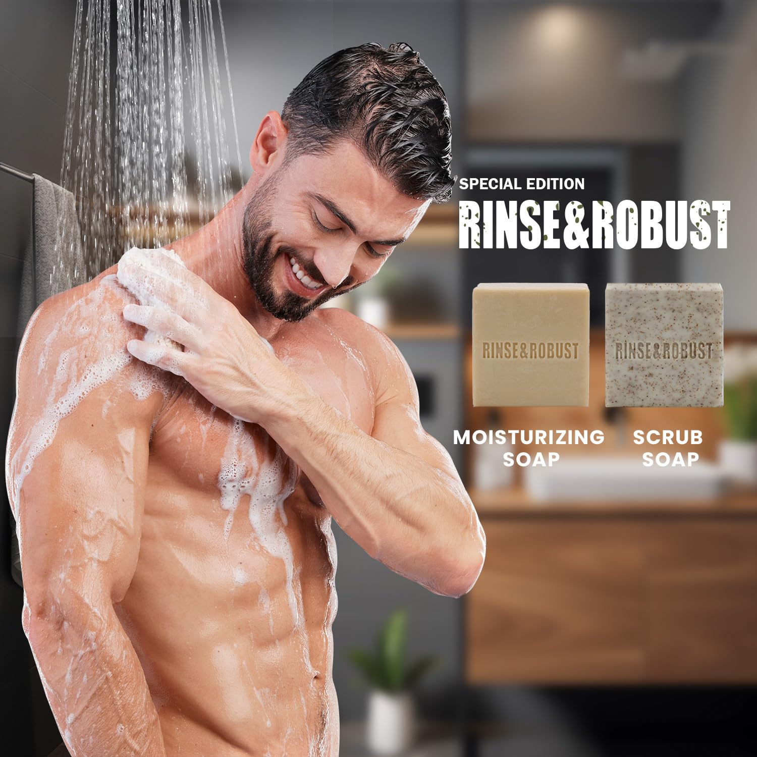 Savon-barre Rinse & Robust ensemble cadeau.