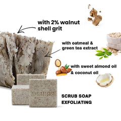 Savon-barre Rinse & Robust hydratant et velouté.