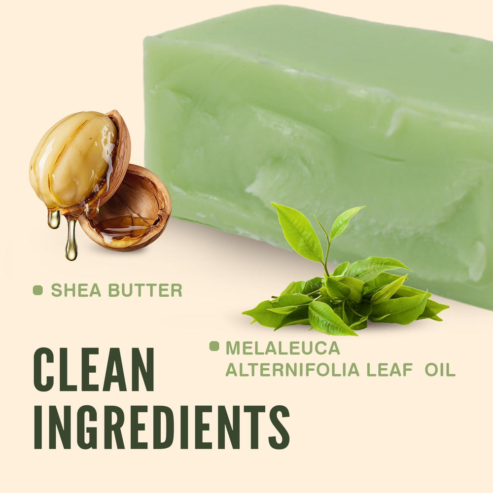 Rinse & Robust tea tree soap bar for beard care and grooming.