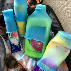 Rinseroo LeakLocks Toiletry Skins en caoutchouc thermoplastique durable et résistant.