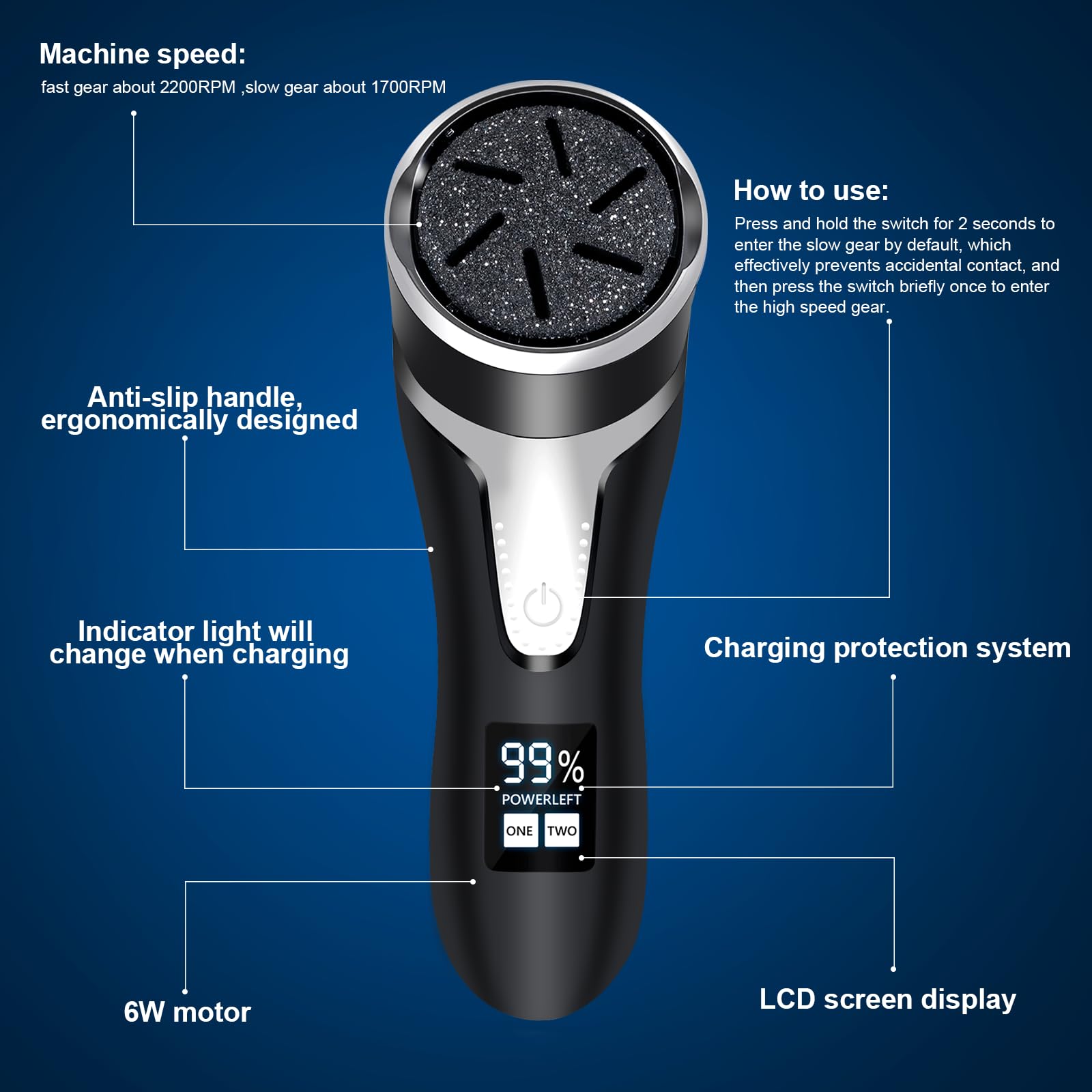 RIRC lime-pieds-electrique design ergonomique et poignée antidérapante