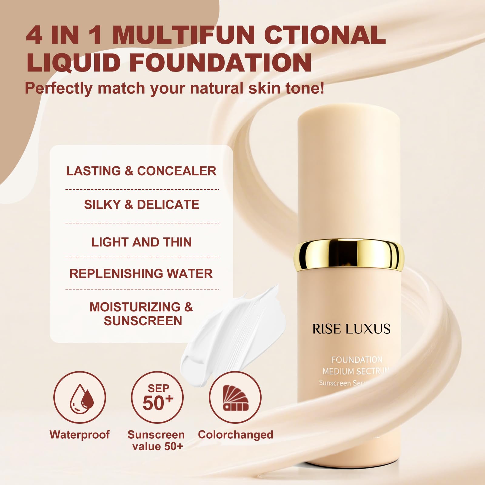 Échantillon-teinte couleur Rise Luxus Ultrablend pour assortir la carnation