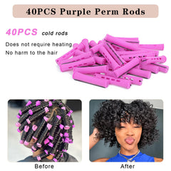 Riseety rouleaux boucles violet avec capuchon pour boucles durable.
