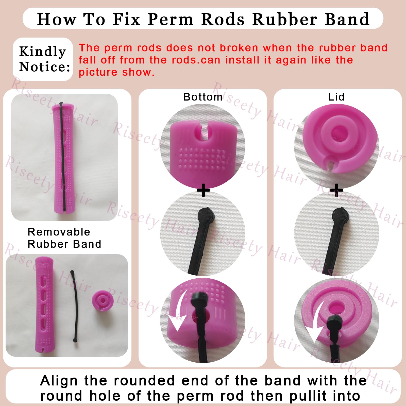 Riseety rouleaux coiffure salon violet pour look rapide et flexible.