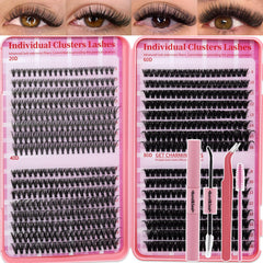 RITALASH kit cils en grappes: ensemble débutants, 640 pièces pour un look naturel.