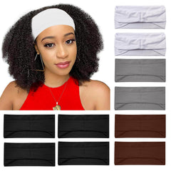 Bandeau RITOPER femme élastique noir et blanc, pack de 10, ajustement confortable.