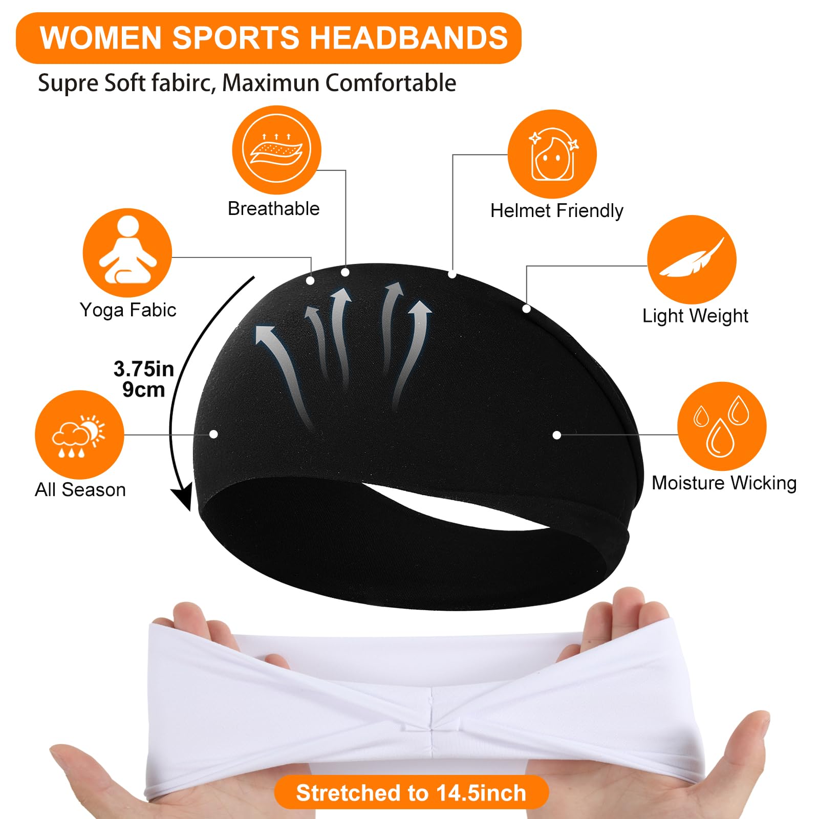 Bandeau RITOPER tennis et vélo: stabilité et protection contre la transpiration.