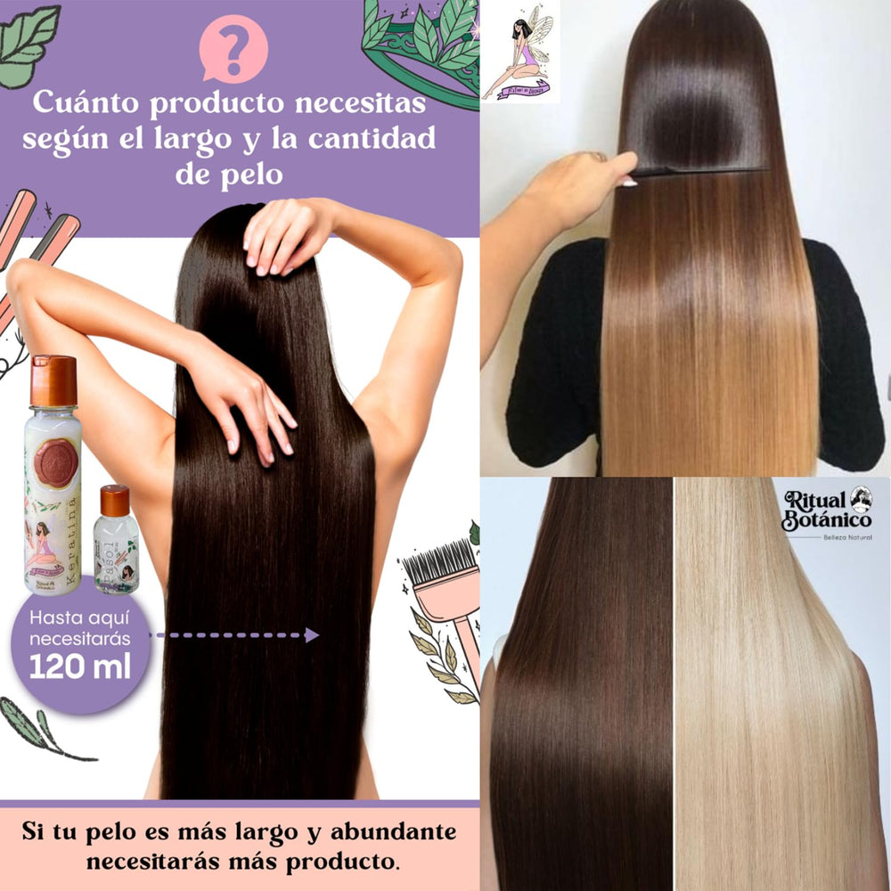 Ritual Botanico Kératine Organique, méthode flexible en deux temps pour cheveux variés.