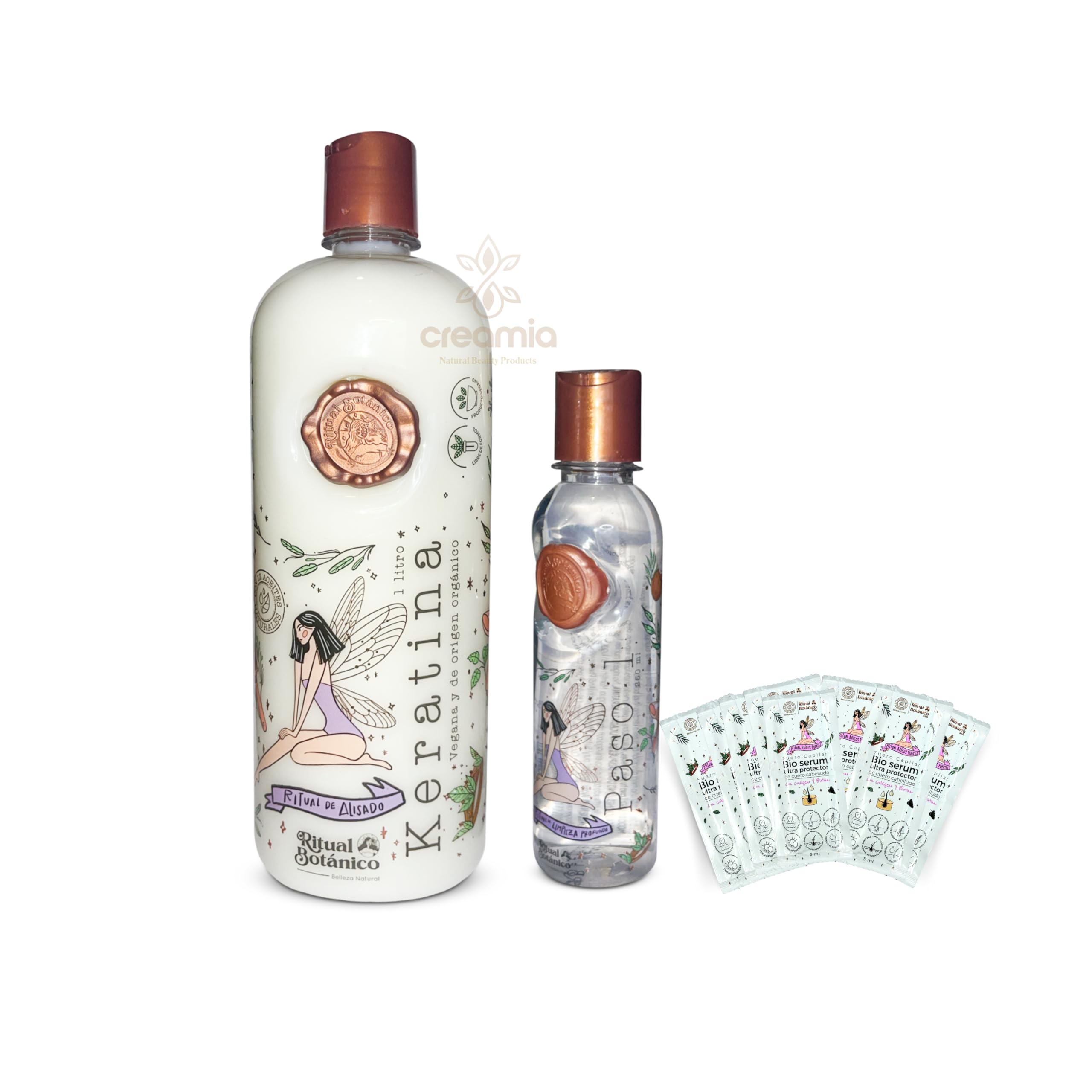 Bouteille Ritual Botanico Kératine Organique 1L – cheveux lisses et soyeux.