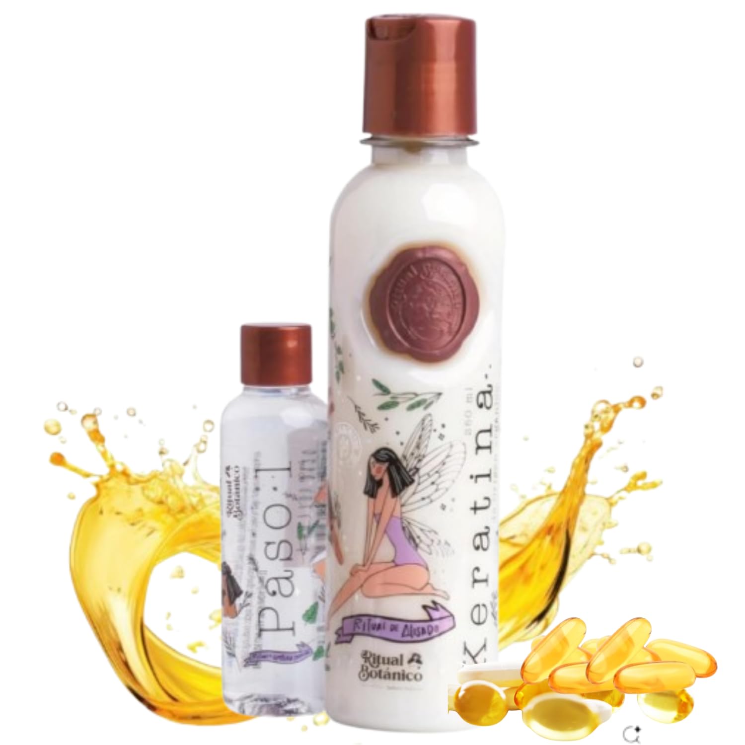 Ritual Botanico Kératine Organique, bouteille 250ml, offre brillance et nutrition capillaire.