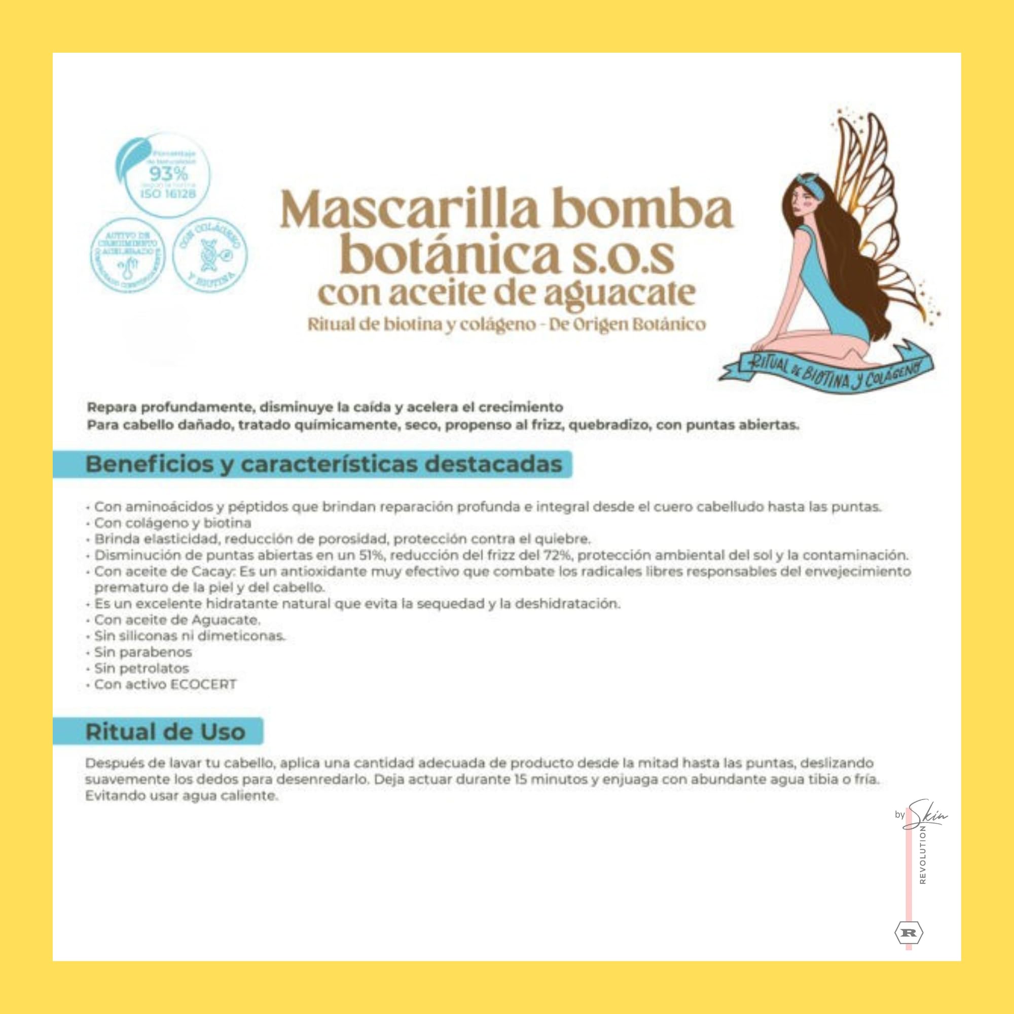Ritual Botanico Keratine Orgánica – Masque bio avec collagène et biotine pour fortifier la fibre