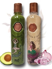 Ritual Botanico : bouteille shampoing oignon et argan, favorise le renforcement capillaire.