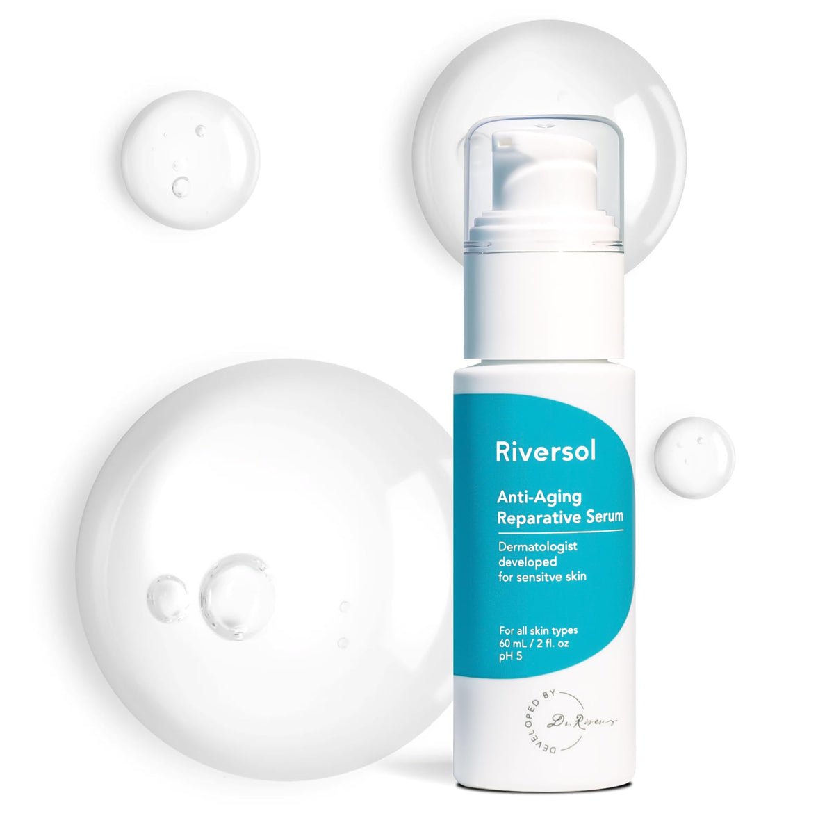 Sérum Riversol Vitamin C pour visage et mains, éclat et teint uniforme.