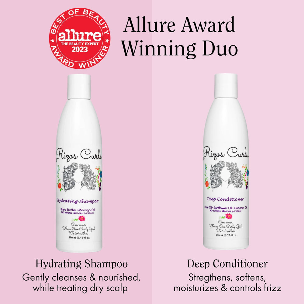 Après-shampoing profond démêlant Rizos Curls, mélange crème et soin nourrissant.
