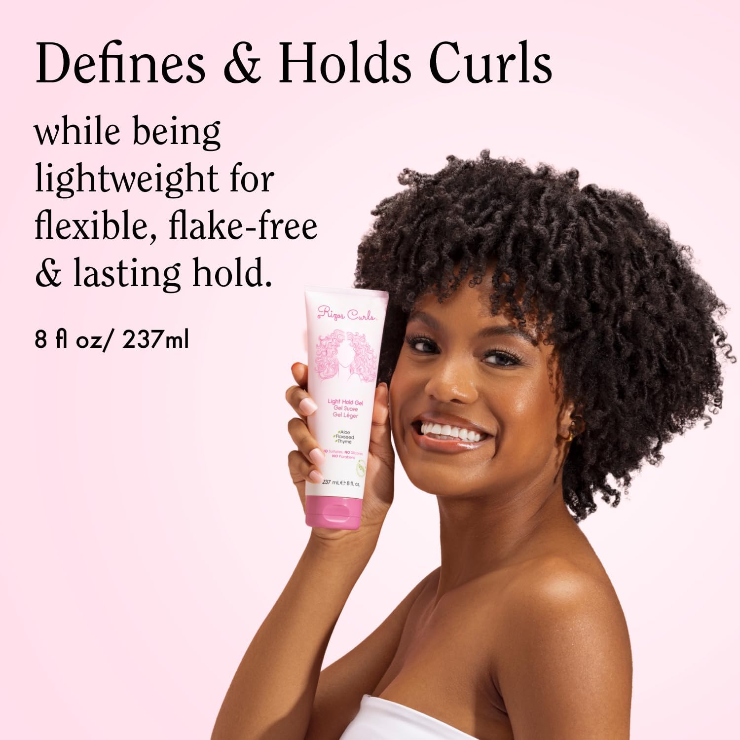 Rizos Curls Gel: texture douce définissant les boucles sans alourdir.