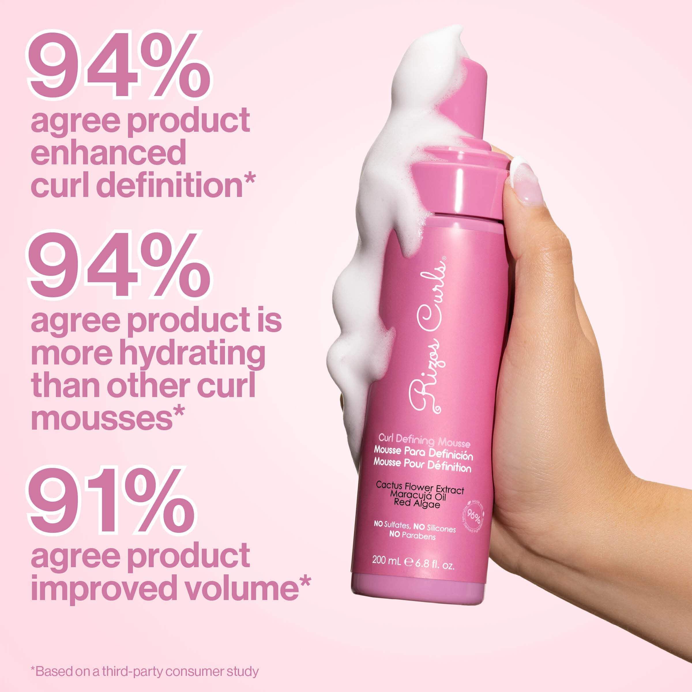 Rizos Curls Mousse Application par froissage: facile à répartir et à former les boucles.