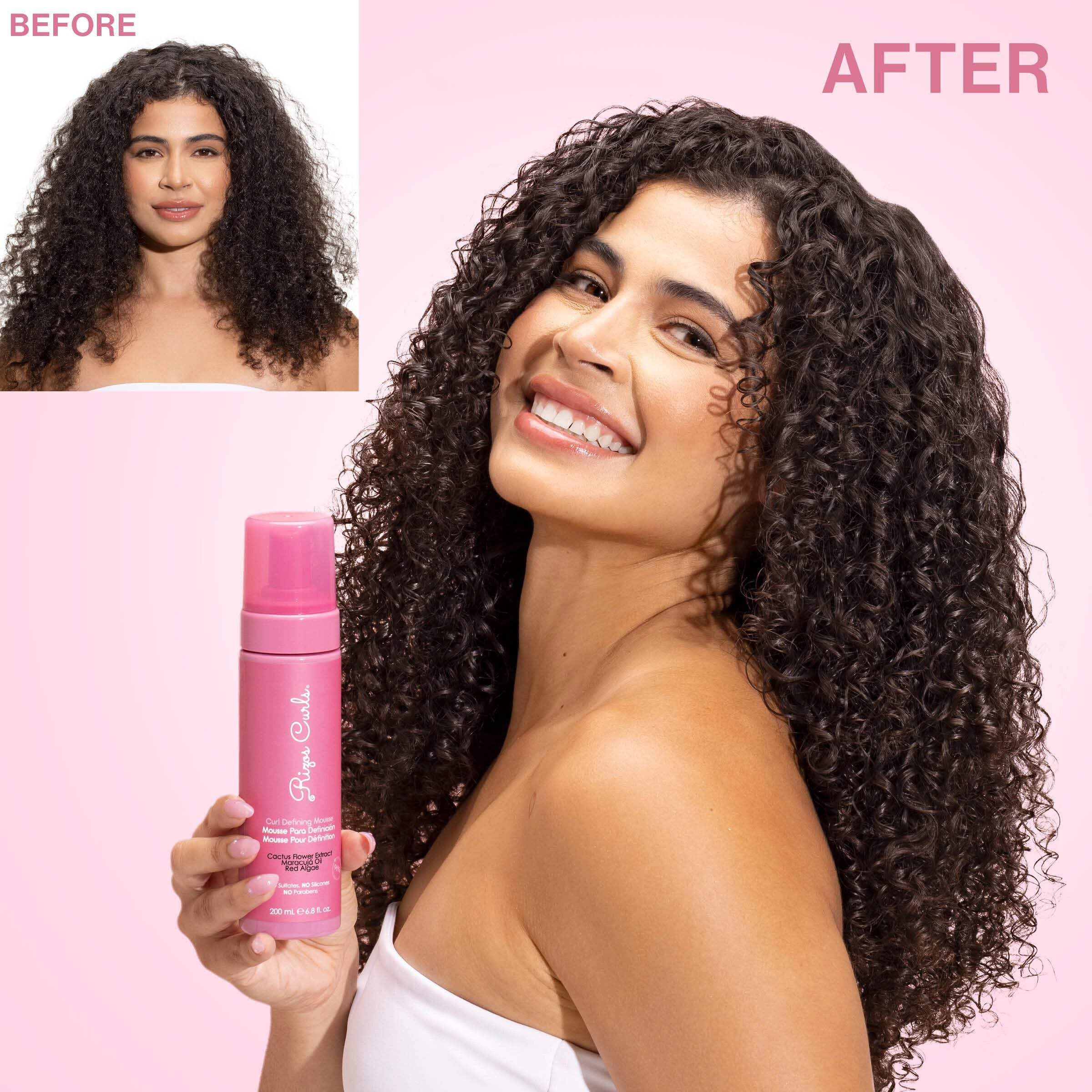 Rizos Curls Mousse Hydratation Brillance: hydrate et fait briller les boucles.