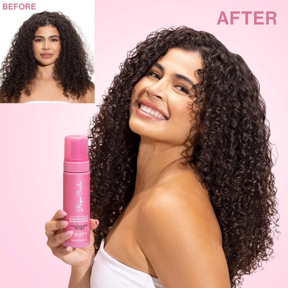 Rizos Curls Mousse Hydratation Brillance: hydrate et fait briller les boucles.