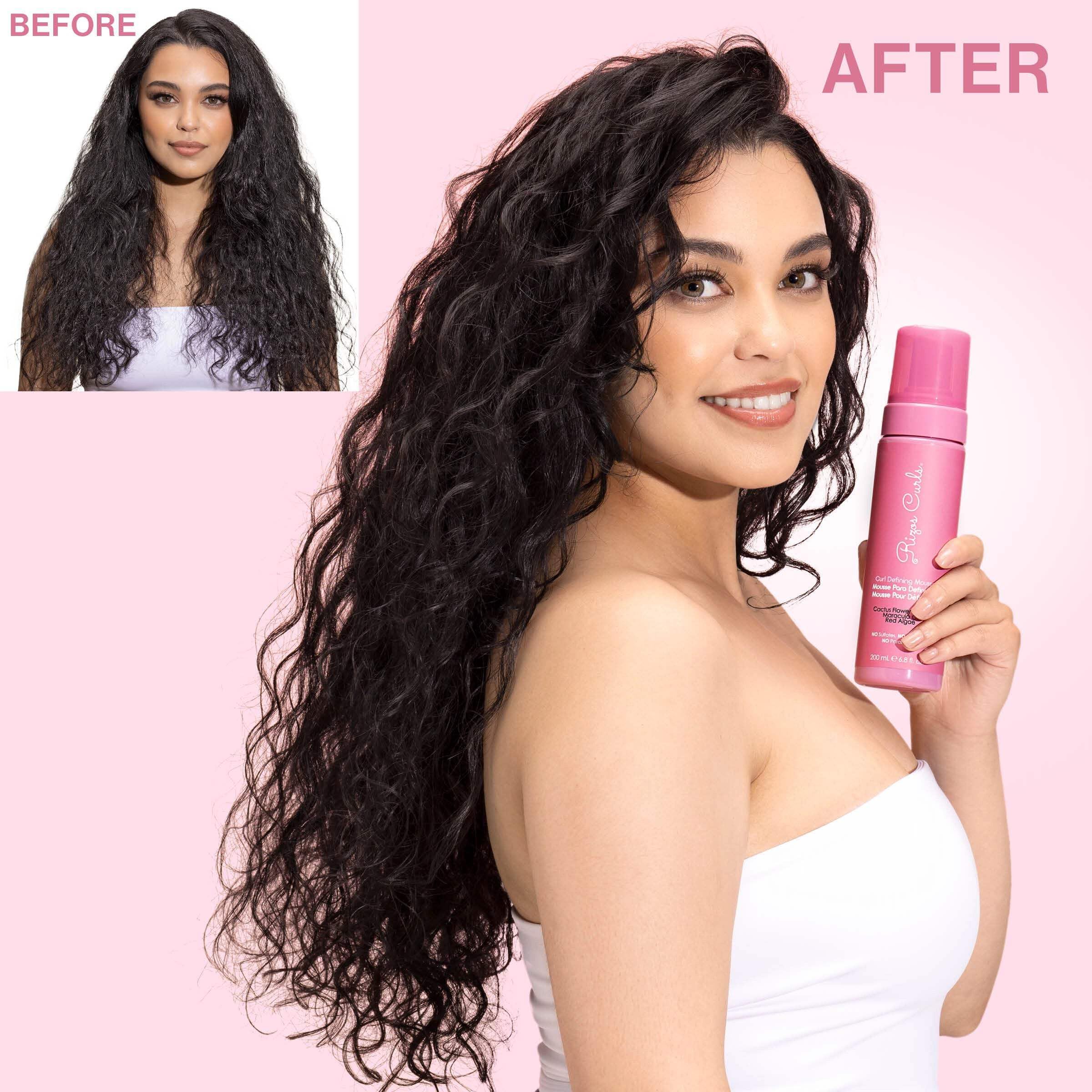 Rizos Curls Mousse Sans Sulfates: soin doux pour cheveux sensibles.