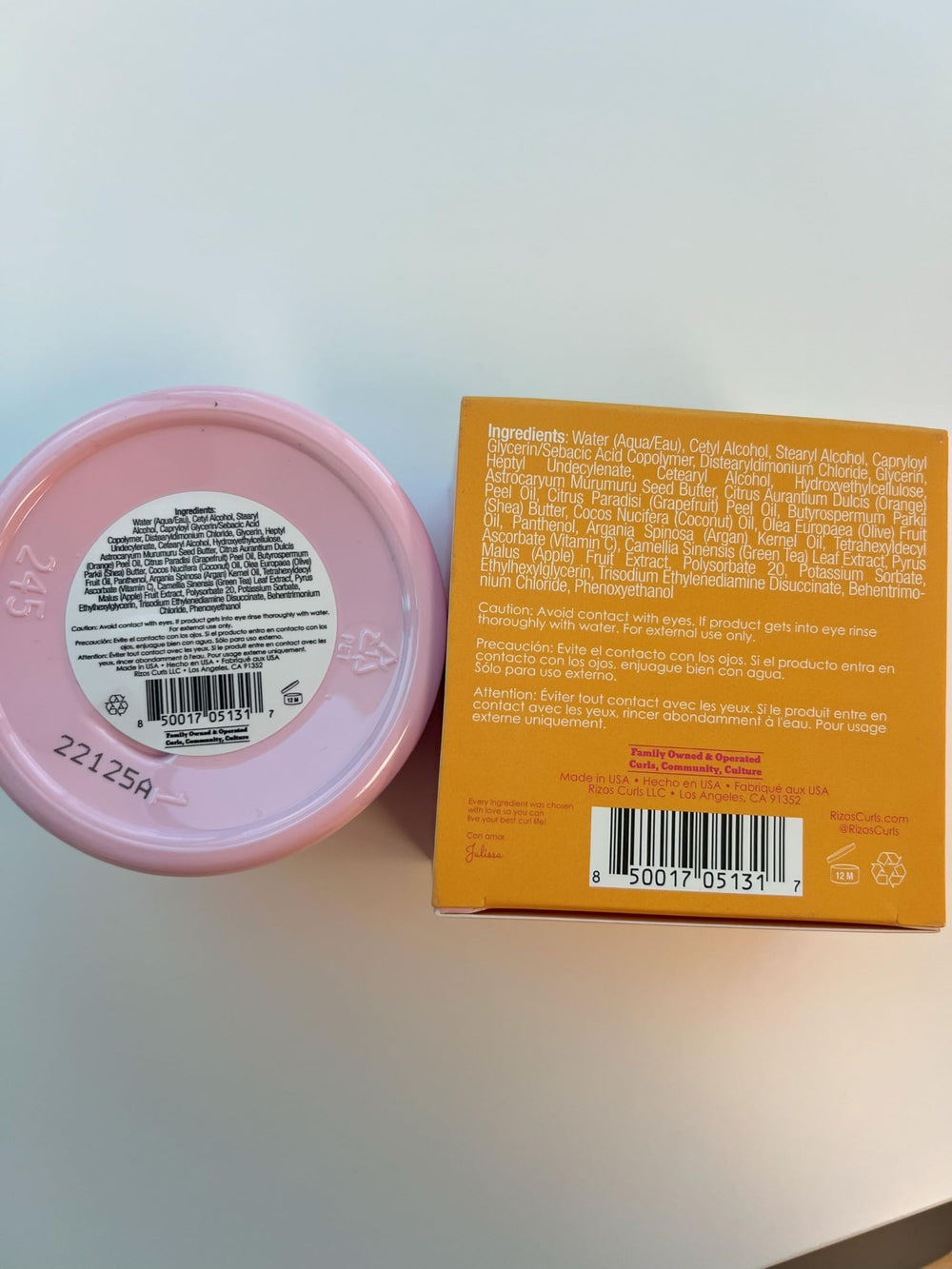 Rizos Curls Soin anti-frisottis, cheveux plus maniables et calmes.