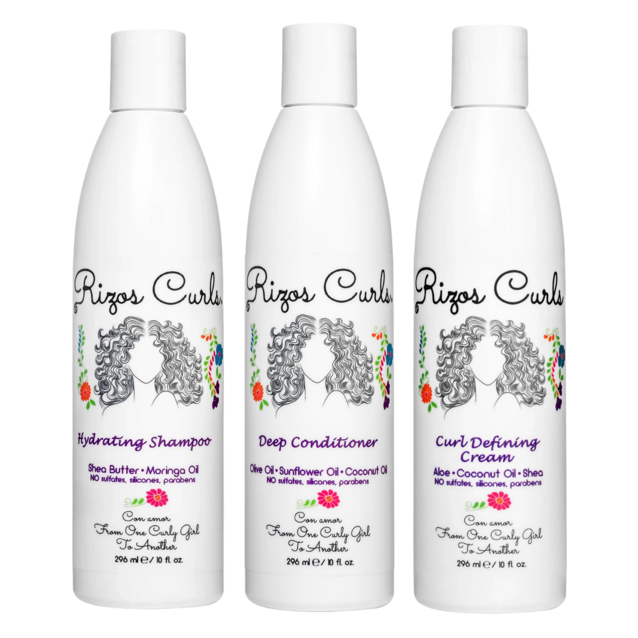 Rizos Curls Shampoing Hydratant, nettoyage doux pour toutes les boucles.