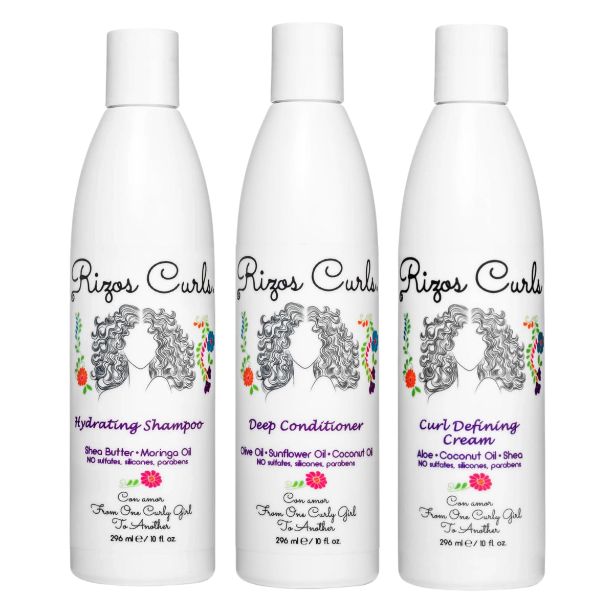 Rizos Curls Shampoing Hydratant, nettoyage doux pour toutes les boucles.