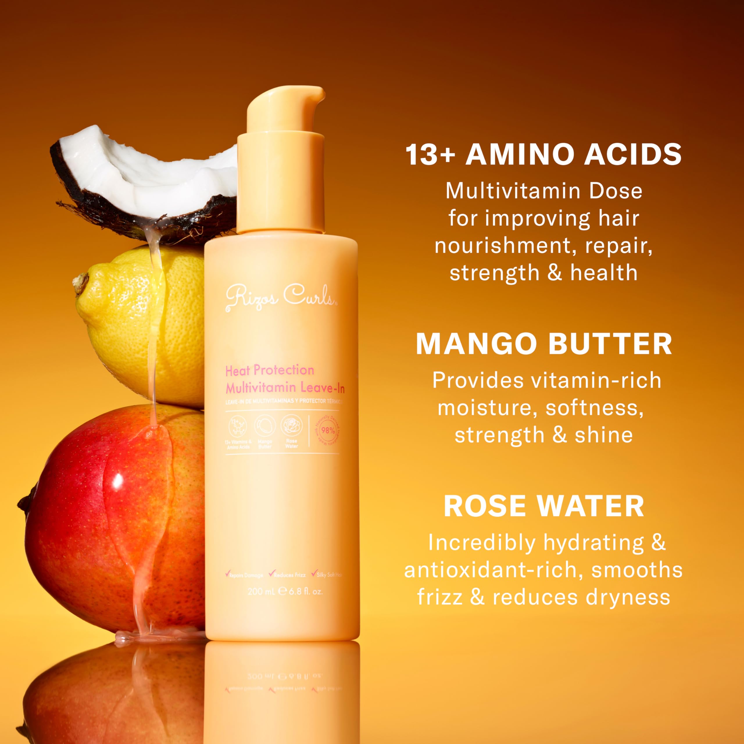 Rizos Curls vegan cruelty-free logo displayed on packaging.
