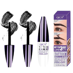 Rliolouo QICIY gel peel-off sourcils noir, pack 2pcs, démarrage rapide et pratique.