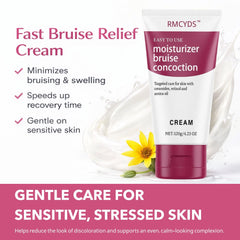 RMCYDS Crème contre les ecchymoses – application mains, texture légère qui pénètre rapidement.