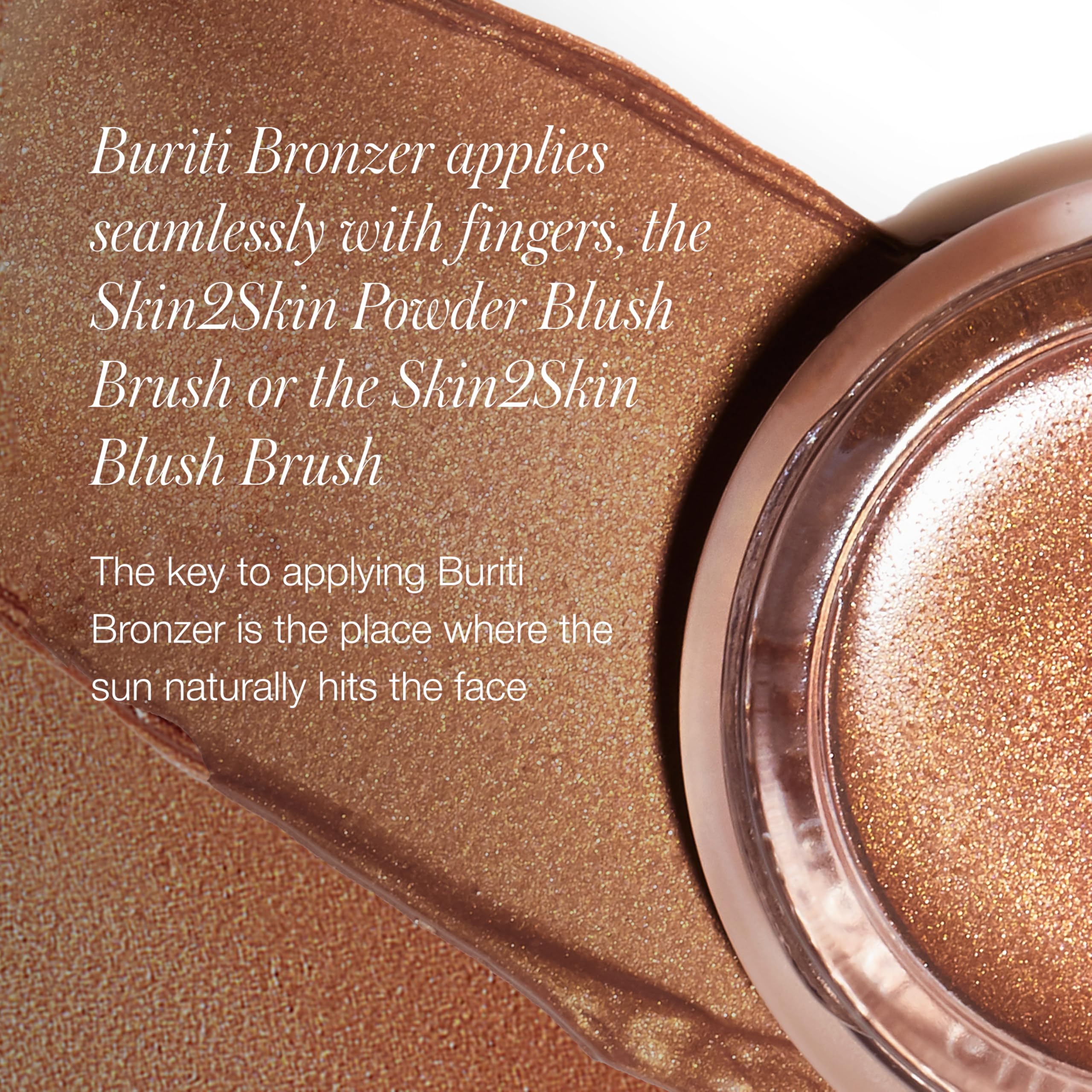 RMS Beauty Buriti Bronzer crème – application au doigt pour un éclat naturel.