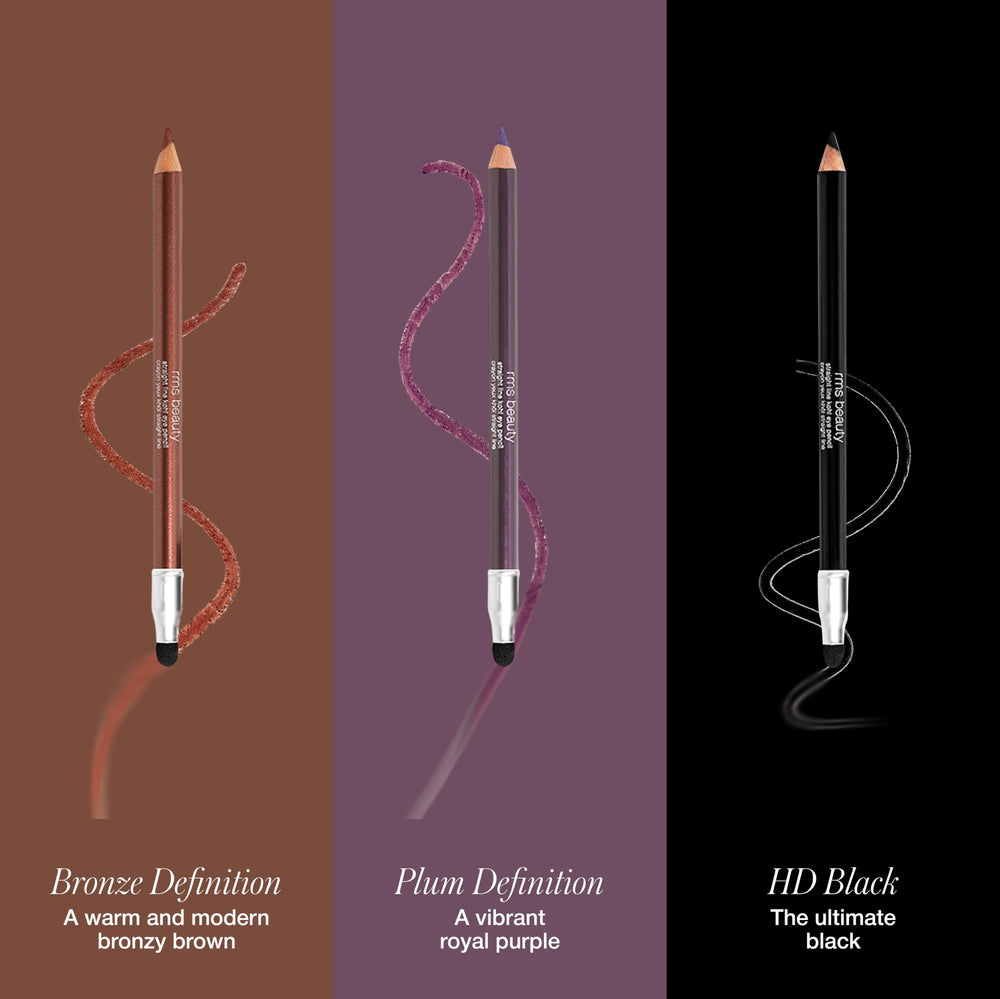 RMS Beauty crayon kohl ligne droite, teinte intense pour un regard marqué.