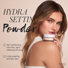 Texture fine du RMS Beauty Hydra Setting Powder sur échantillon.