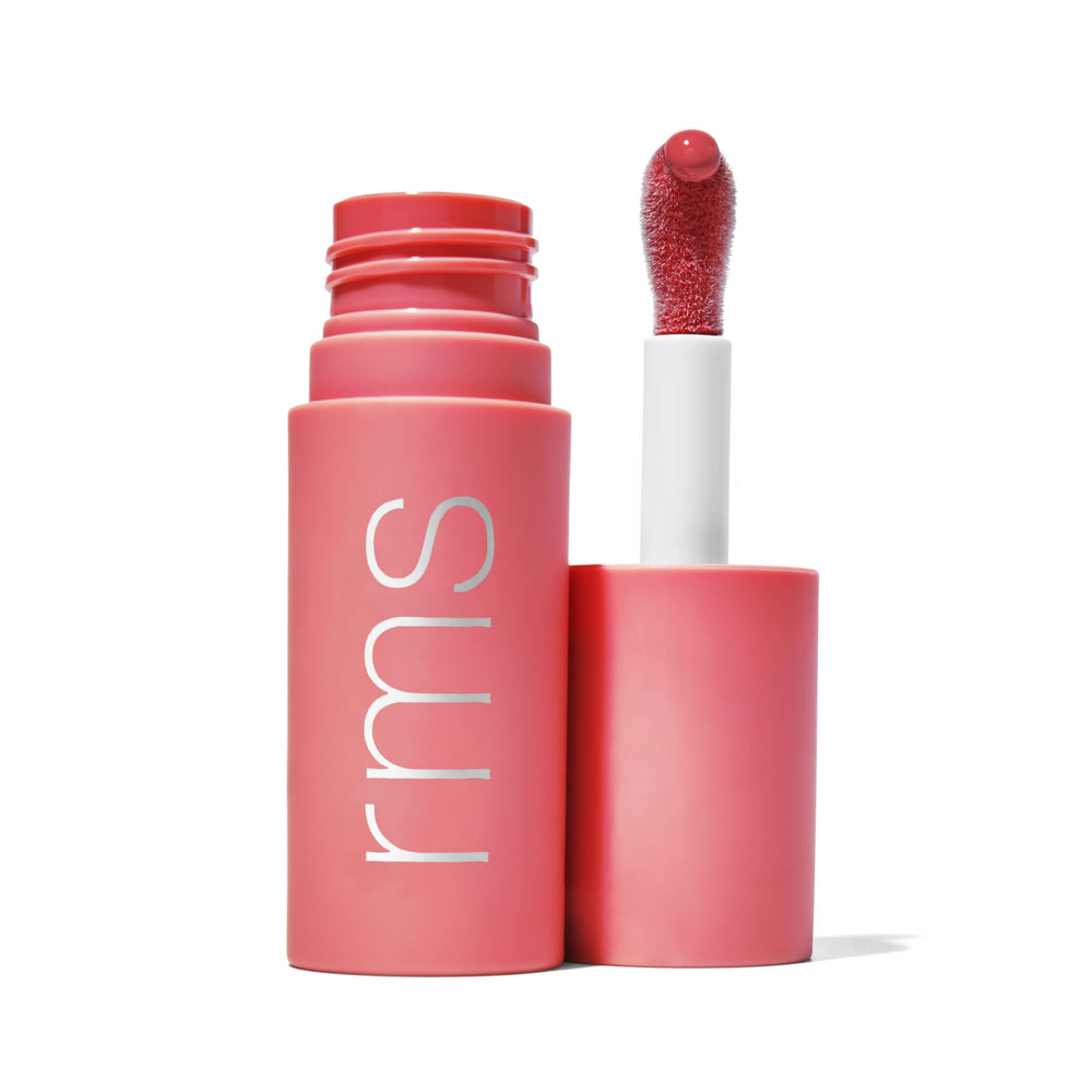 RMS Beauty Legendary Lip Oil sur les lèvres, application lisse et nourrissante.