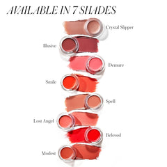 RMS Beauty Lip2Cheek, swatch lèvres, teinte concentrée modulable.