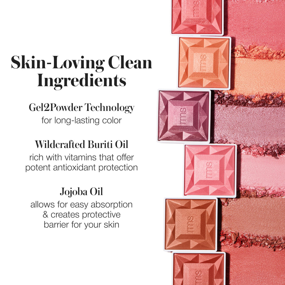Fini satin 3D longue tenue sur les joues avec RMS Beauty Redimension Hydra Powder Blush