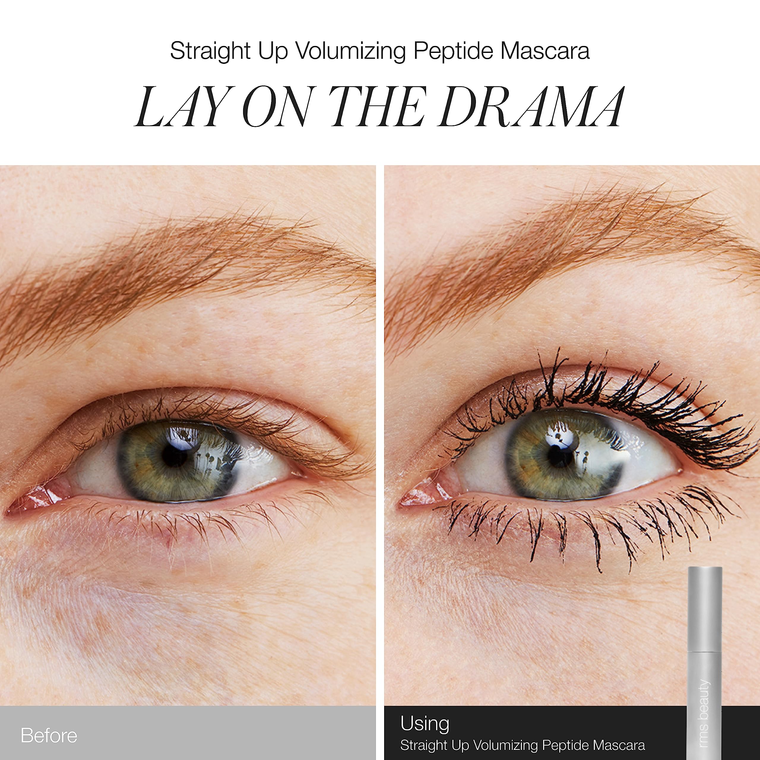 RMS Beauty Straight Up Mascara : peptides nourrissants renforçant les cils.