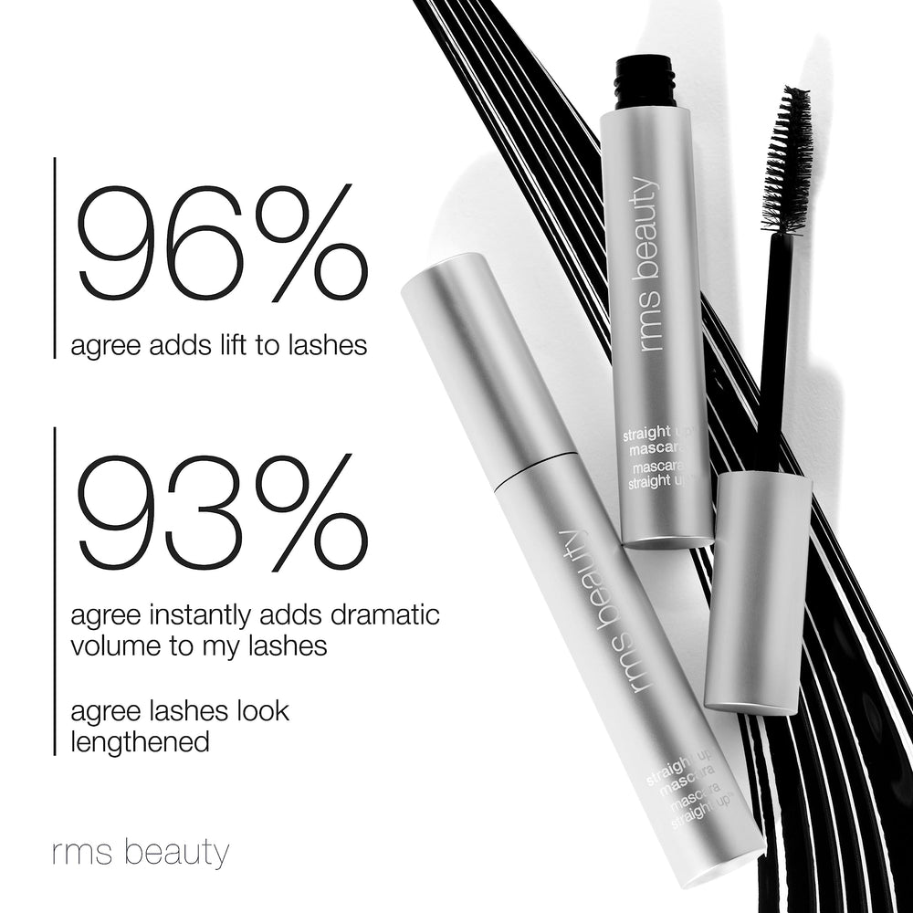 RMS Beauty Straight Up Mascara : regard noir et cils intenses.