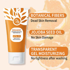 RnemiTe-amo Gel exfoliant à enzymes d'orange pour le corps, purifie et adoucit la peau.