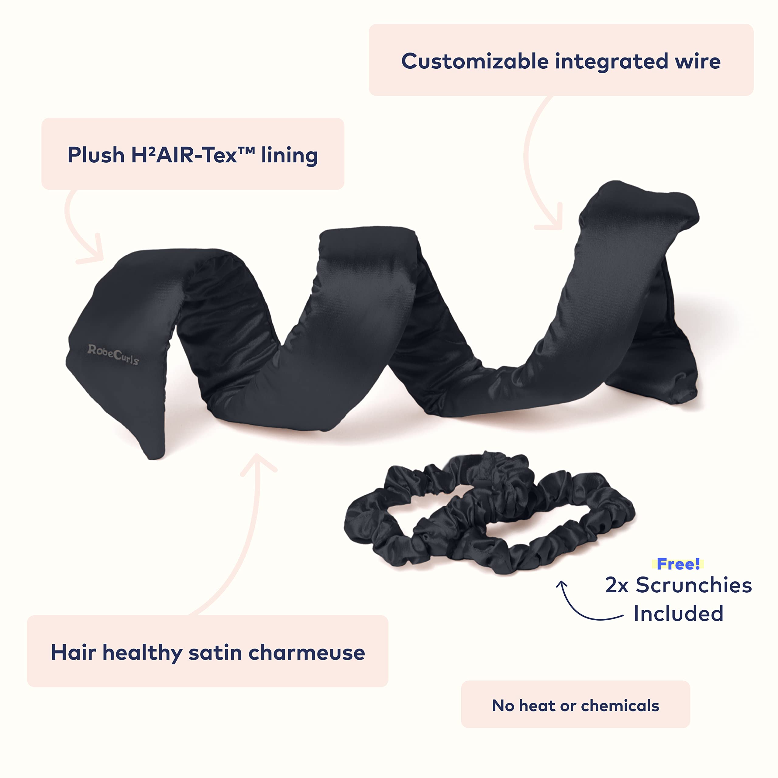 Système fil-verrou RobeCurls assure le maintien des mèches pendant la nuit